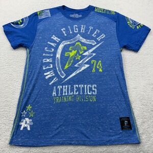 American Fighter Athletics Training Division T Shirt XL Blue Graphic Tee Men